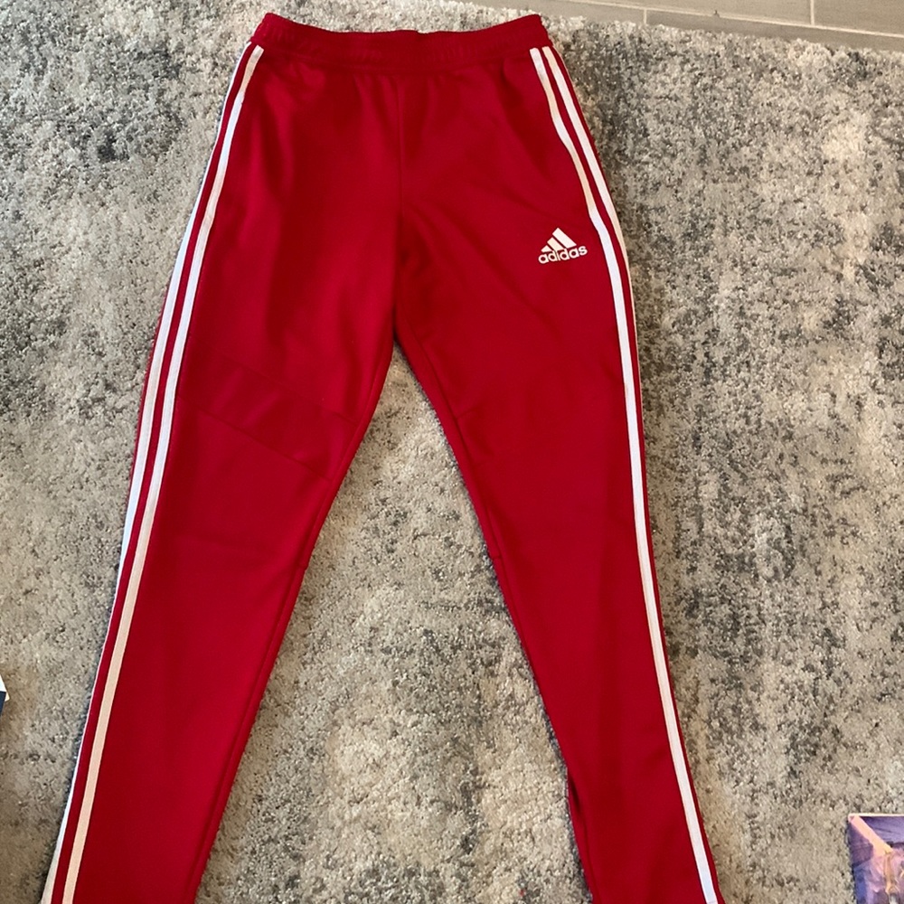 Adidas.. jogger pants with side zippers and pockets .. size S.. climacool..
